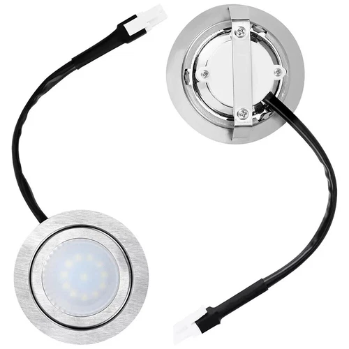 6500K Round Range Hood Light Bulbs Stainless Steel Range Hood LED Light DC 12V - Picture 6 of 14