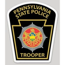 2 Inch Non-Reflective Pennsylvania State Police Trooper Logo Sticker Decal