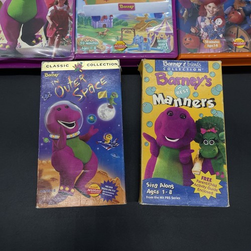 Vintage vhs lot BARNEY DINOSAUR children’s PBS Halloween Otter Space Imagination - Picture 4 of 10