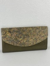 Vintage 80s DESIREE Green Clutch Purse Made in Spain Evening Bag