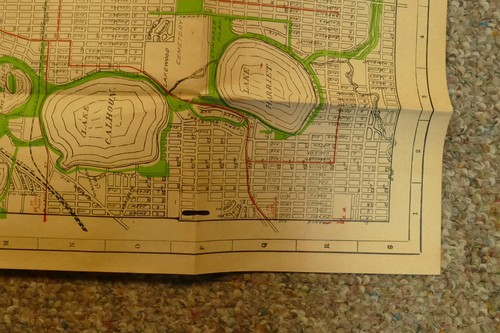Vintage 1916 Hudson's Map of Minneapolis Minnesota Colored Folding Map - 第 5/10 張圖片