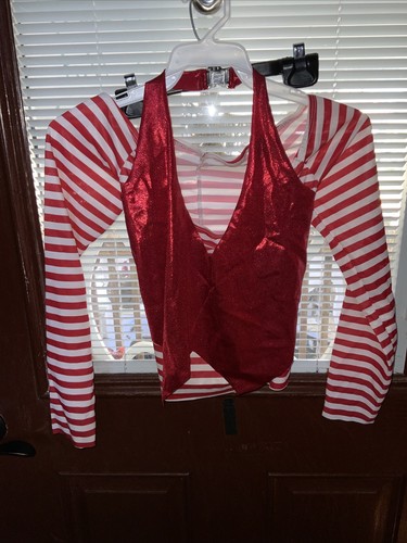 Curtain Call Red Wht. Str Top Stretch Pirate SA( I Have 8MatchingLA Listed,too!)