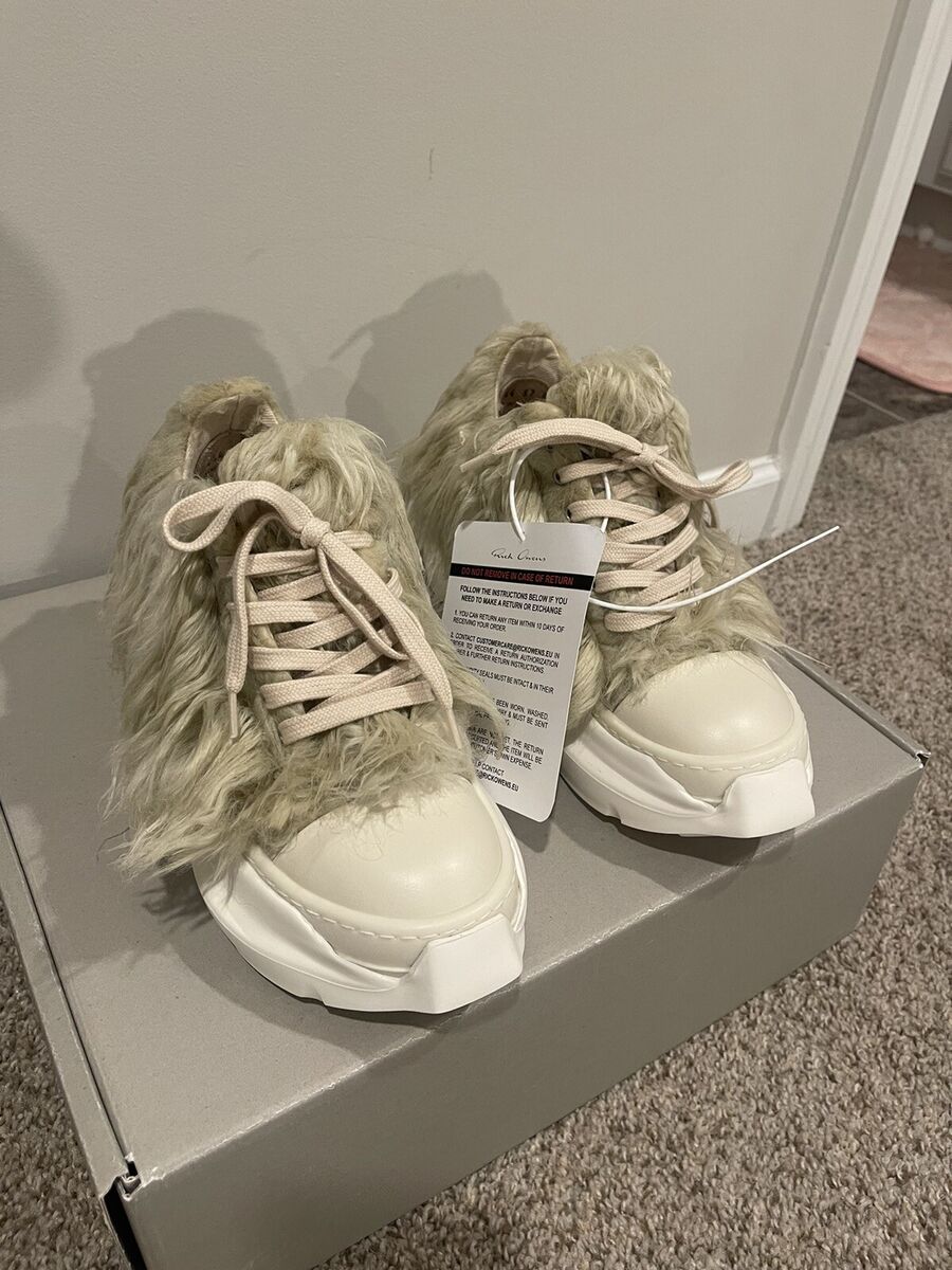 Rick Owens DRKSHDW Abstract Ramones Faux Fur - Size 37 Rick Owens DRKSHDW Abstract Ramones Faux Fur - Size 37