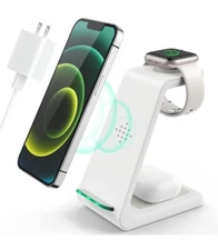 Wireless Charging Station, 3 in 1 Fast Desk Charging Station, Wireless...