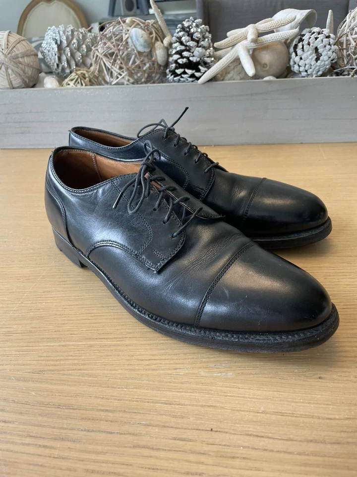 Alden New England Mens Black Cap Toe Oxford Lace Up Shoes Size 9.5B/D - Image 2 of 4