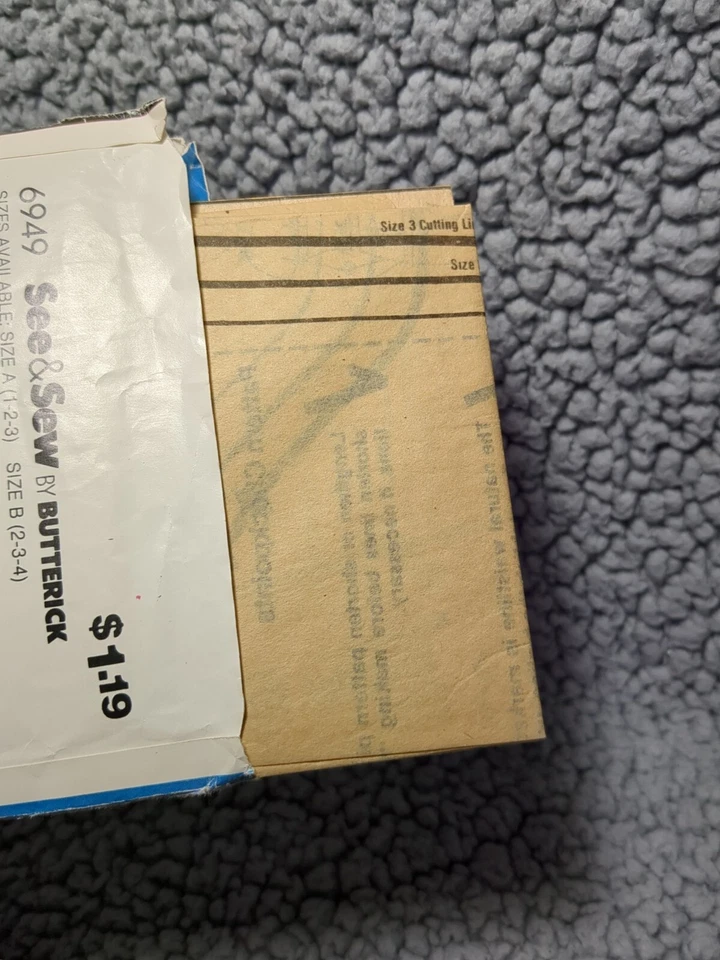 See & Sew Butterick 6949 TODDLER GIRL'S SIZES 1-2-3 TUNIC & PANTS PATTERN UNCUT - Image 3 of 4