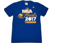 2017 NBA Finals Adidas Locker Room T-Shirt Blue Size Medium