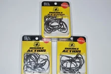 3 packs team catfish double action hooks size 5/0  black nickel value pack