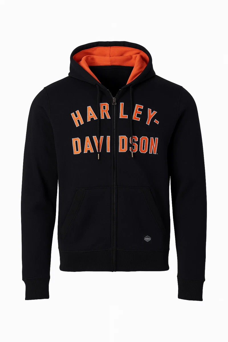 harley davidson zip up hoodie products for sale | eBay