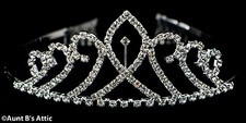 Tiara Silver Rhinestone  Metal Princess, Queen, Or Debutante Costume Headpiece