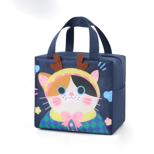 Cartoon Print Food Storage Bags Oxford Picnic Handbag for Kid Student - Picture 17 of 17