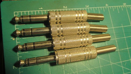 4  Male Cable End Audio/Guitar Connectors