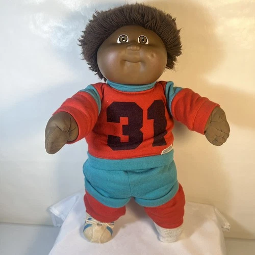RARE Vintage 1982 CABBAGE PATCH KID African American HM3 BlackDoll Boy Football