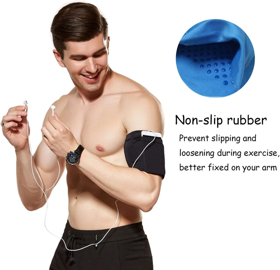 Brazalete de teléfono deportivo para correr brazalete juvenil grande / 11-13, A-negro Foto 3 de 4