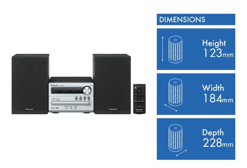 Panasonic Hi Fi Stereo System Radio FM AM Bluetooth CD MP3 USB Sound System NEW - Picture 8 of 8