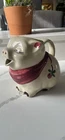 VINTAGE Shawnee Pottery Co. 1950s SMILEY PIG PITCHER Jug Red Scarf 2.5 Quart 8"