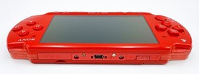 Sony PSP-2000 Console Deep Red Region free Rare w/adapter, battery - Excellent