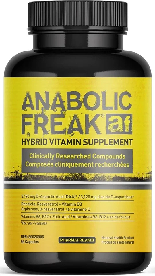 Pharma Freak Anabolic Freak 96 Kapseln TEST DAA RHODIOLA RESVERATROL TESTOSTERON - Bild 1 von 1