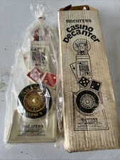 VTG 1980 Blackjack Atlantic City Casino Empty Decanter “Michter’s Whiskey” 15”.