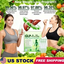 GLP-1 6-in-1 Oral Solution Quick Fat Loss, Blood Sugar | Anti-Aging US Stock