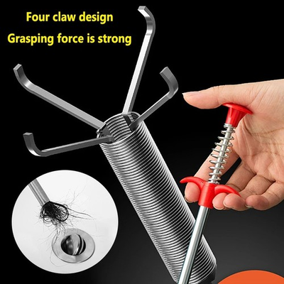 #ad Plumbing Four claw Hook Dredger Sewer Toilet Tool Manual Toilet Grab Hair Cleani $7.99