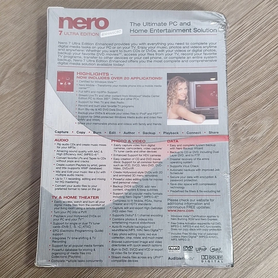 Nero 7 Ultra Edition Enhanced Video Editing Software BRAND NEW SEALED - Image 2 of 4