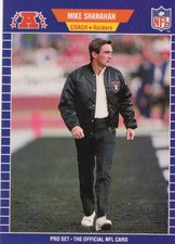 1989 Pro Set #194 Mike Shanahan Los Angeles Raiders + Yes 4 Free Mystery Cards