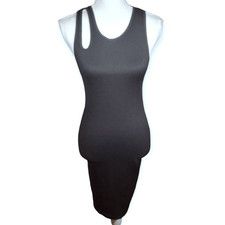 FOREVER 21 BLACK CUTOUT MIDI DRESS SZ.S NWT