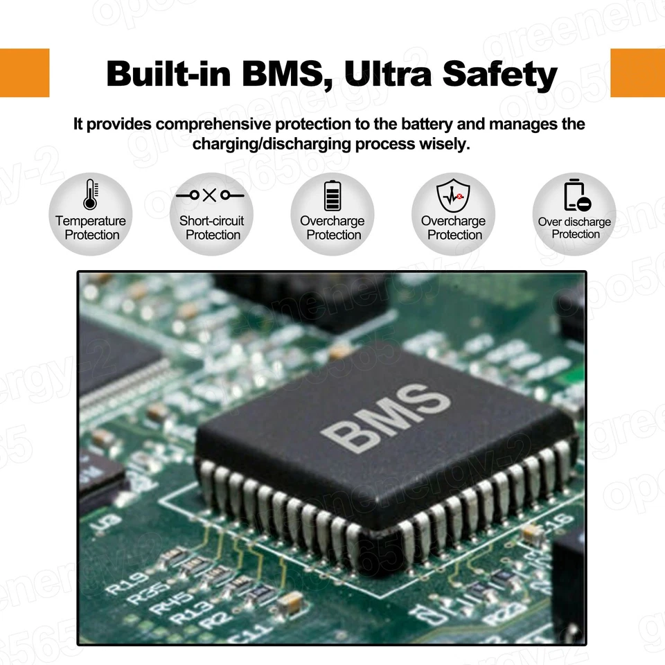 12V 300Ah Lithium Battery LiFePO4 BMS Boat Marine Camping Solar Power Station RV - image 2 of 4