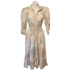 Vintage Carol Anderson Dress 80s Floral Retro Golden Girls Small Medium 