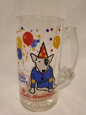 Bud Light Spuds Mackenzie Tall Beer Mug Glass