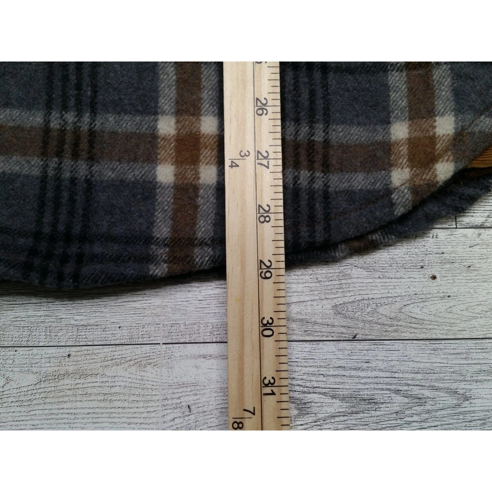 PrAna Asgard Men's L Gray Brown Plaid Hooded Flannel Jacket Snap Front image 14
