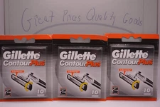 Gillette Contour Plus Pack of 30 Refill Blade Cartridges (Same as Atra Plus)