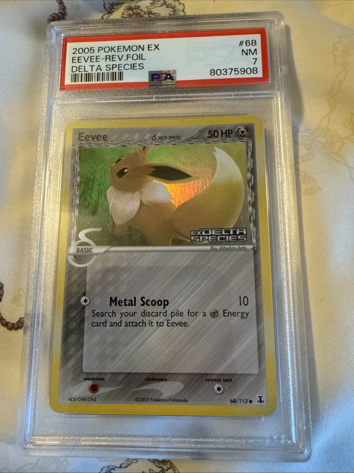 2005 Pokémon EX Eevee Rev Foil Delta Species #68 NM Card