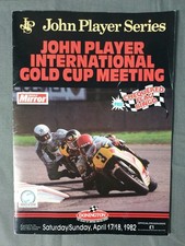 Donnington: 1982 International Gold Cup Race programme - J.P.S - Barry Sheene