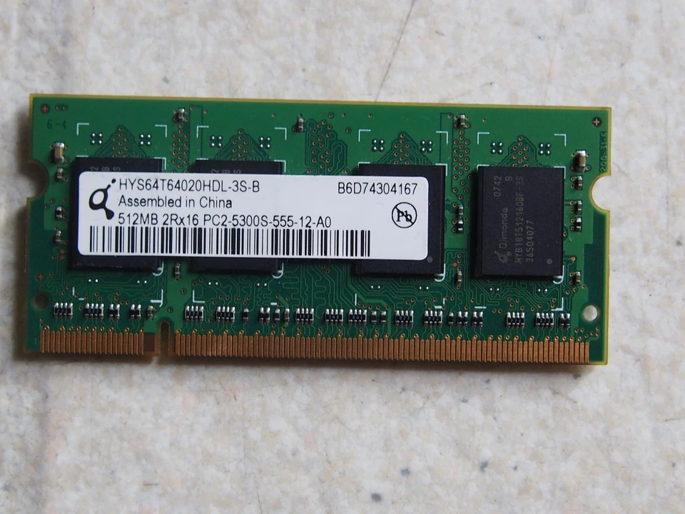 Samsung/HY 1.5GB Kit (3x512MB) OEM Laptop Ram DDR2 PC2-5300S M470T6554EZ3-CE6 - Image 4 of 4