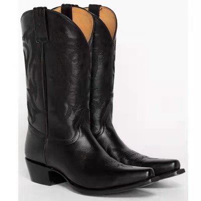 Damen Cowboy Stiefeletten Western Mid Calf Stiefel Blockabsatzspitz Schuhe Part