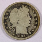 1894-O Barber Quarter - G Damage