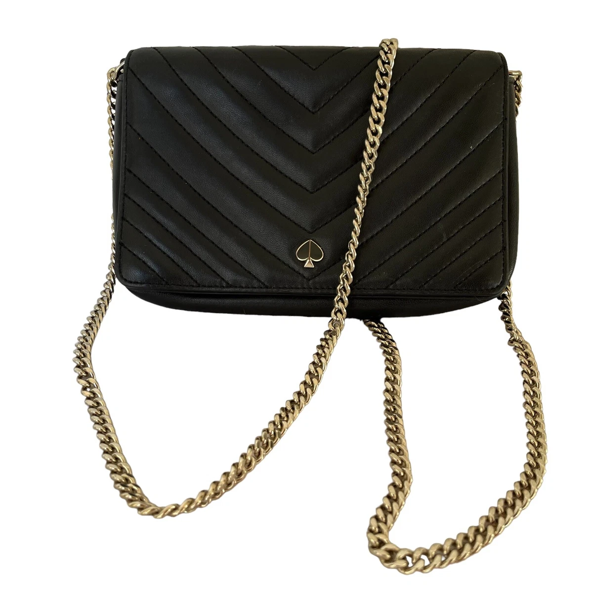 KATE SPADE Amelia Chain Wallet Quilted Crossbody Clutch Purse
