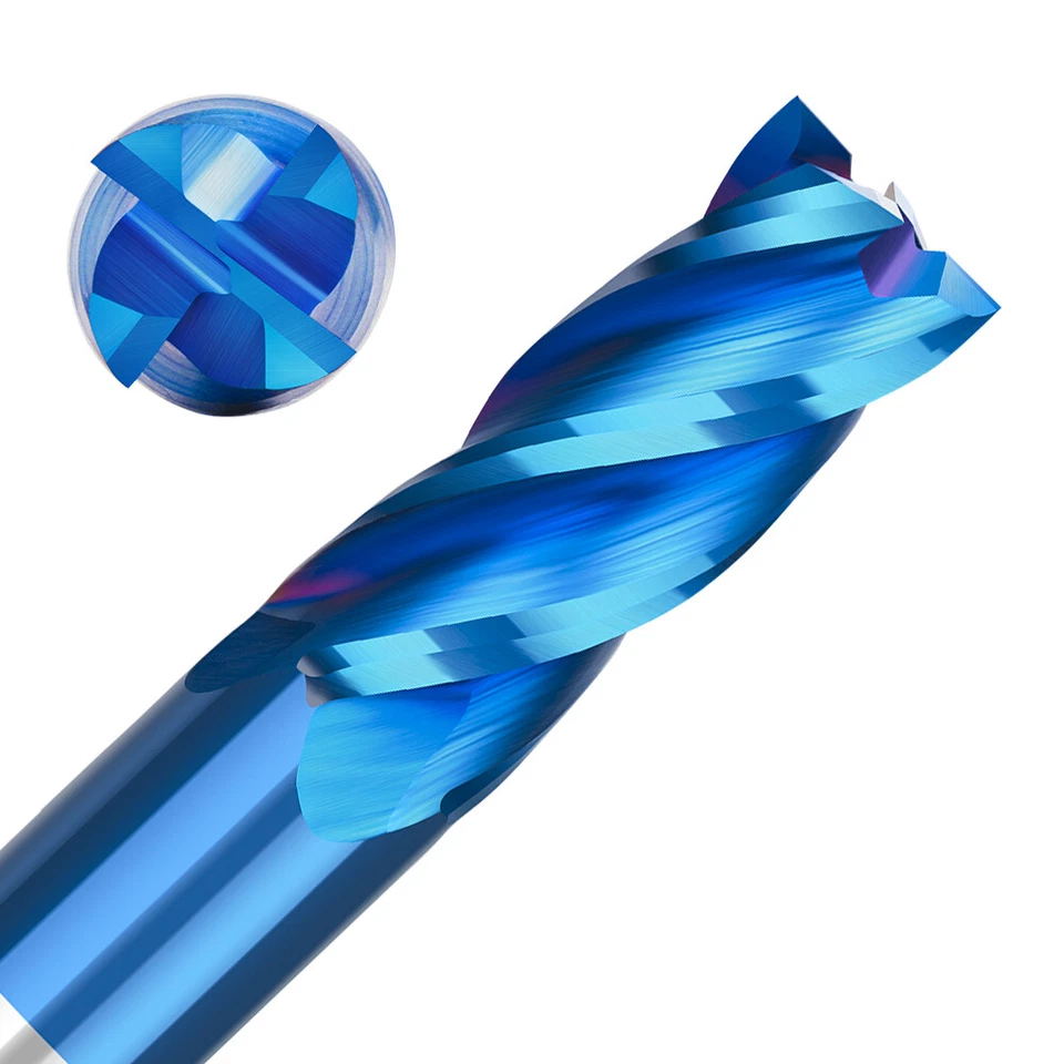 VHM Schaftfräser 8mm Hartmetall 4 Zähne CNC Fräser Metall Spiralnutfräser - Bild 2 von 4