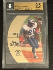1999 Sybox Molten Metal Perfect Fit Gold Barry Sanders BGS GEM MINT 9.5 (pop:4)