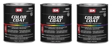 SEM 15014 Color Coat Landau Black Flexible Paint Interior Vinyl Quart (3 Pack)