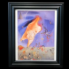 Salvador Dali Senicitas Collectible Abstract Surrealism Print Framed