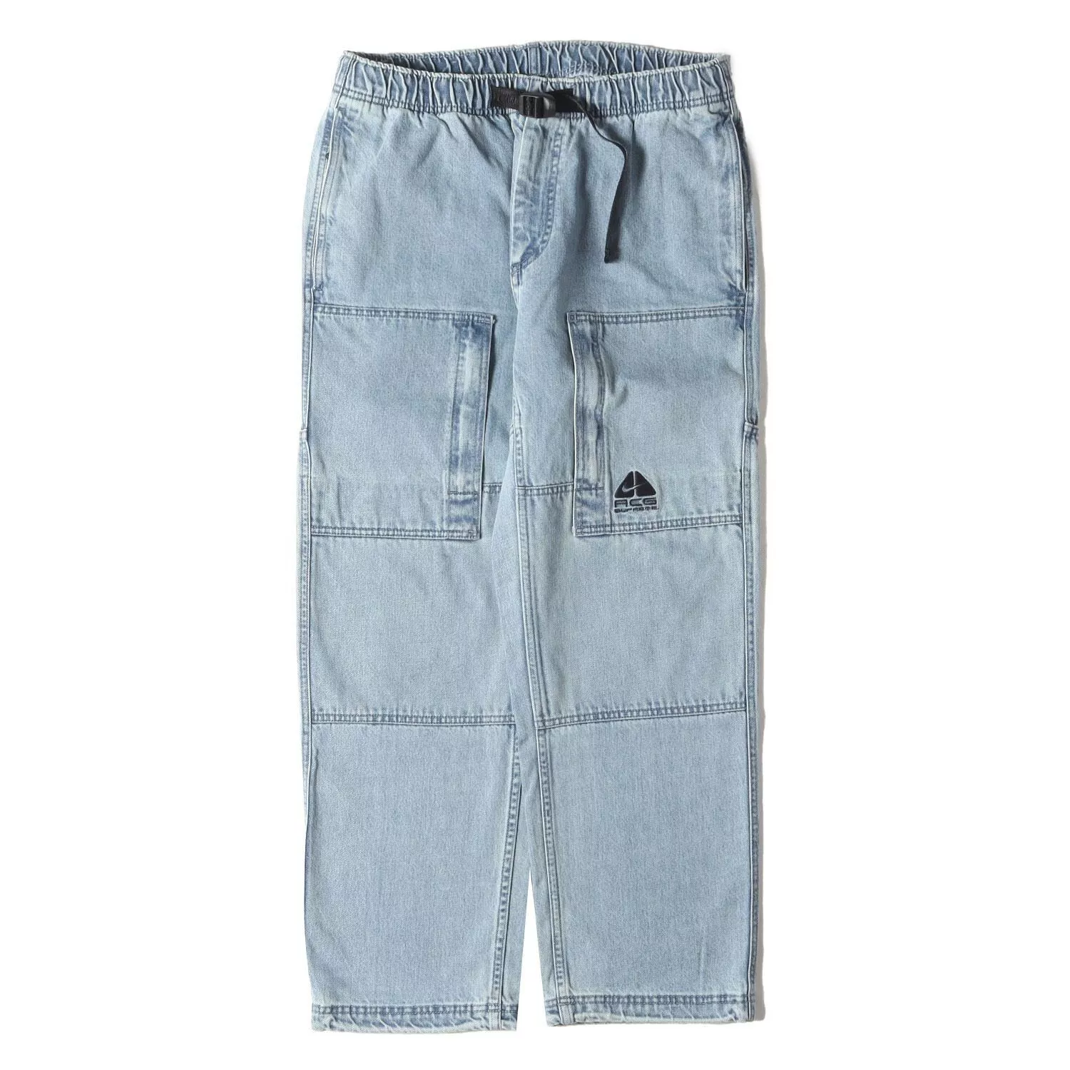 Pantalon Supreme 22AW NIKE ACG délavé facile denim ceinturé pantalon poche occasion taille S