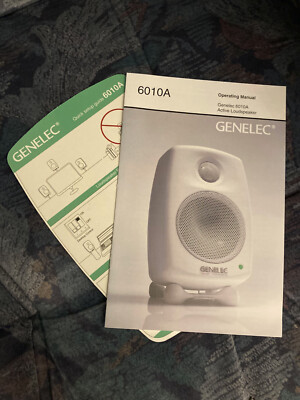Genelec 6010A Original Owners Manual / User Manual + setup guide from 2008