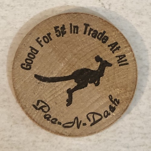 PAC-N-Dash Wooden Nickel Token Numismatics