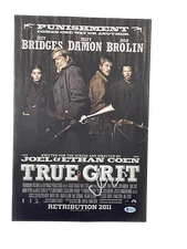 MATT DAMON TRUE GRIT SIGNED 12X18 PHOTO AUTHENTIC AUTOGRAPH BECKETT COA