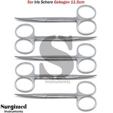 5er Chirurgische Irisschere Gebogen Fadenschere OP Pr&auml;parierschere