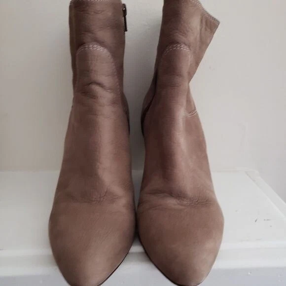 Botinhas Corso Como couro acastanhado tamanho 7.5 wedge - Imagem 2 de 4