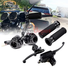 1" Handlebar Hand Grip+ Switch Control+ Clutch Brake Levers For Harley Sportster